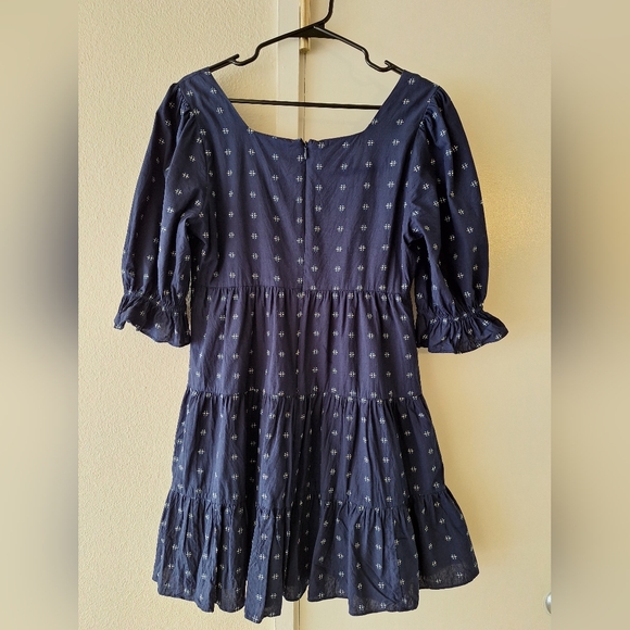 Madewell Square-Neck Puff Sleeve Babydoll Dress Woman Size 4 - Picture 7 of 16